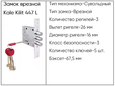 Замковая система Kale